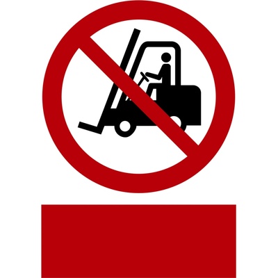 Grafiko | Zákaz vjezdu motorových vozíků - Text obrázku (tabulka s vlastním textem), Materiál Hliník, Rozměr 297x210mm