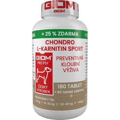 Giom pes Chondro L karnitín SPORT 180 tbl