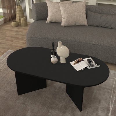 TopMebel Кафе маса от меламин Cortado в черен цвят 120x60x39.6см