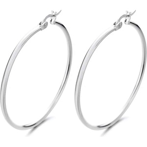 Silenti Jewelry Сребърни обеци "Готовност" - Средни - 4см