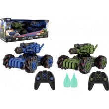 Teddies RC sada tanků 2 ks RTR 21tanková bitva 2,4GHz vypouštějící páru na baterie se světlem modrý a zelený 1:48