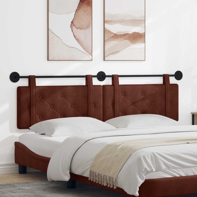 vidaXL Висяща табла Лъскаво кафяво 190 x 55 x 5 см Антично PU (42031743)