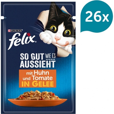 Felix Chutná tak dobře jak vypadá kuřecí maso s rajčaty v želé 26 x 85 g