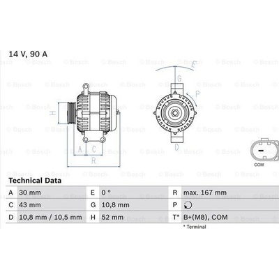 Alternátor BOSCH 0 986 080 500