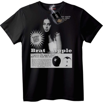 NOONEBRAND Винтидж тениска Brat Apple - 7XL, White