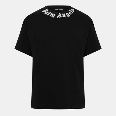 Palm angels Тениска PALM ANGELS Men's Oversized T-Shirt - Black/White