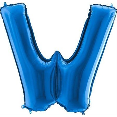 Nafukovací balónik písmeno W modré 102 cm Grabo