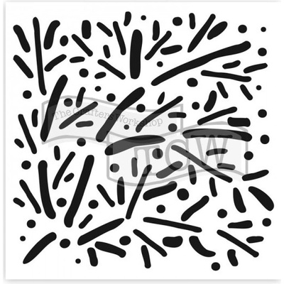 Šablona TCW 12aquot;x12aquot; (30,5x30,5 cm) - Scattered Branches The Crafter´s Workshop