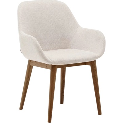 Kave Home Konna Béžová s tmavou podnoží