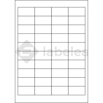 Labelea Samolepiace etikety 48,5x25,4 mm (40 etikiet) biele papierové, na hárku A4, pre laserovú a atramentovú tlač, Farba etikiet Biela, Počet hárkov v balení 1000 EPM048025W040J