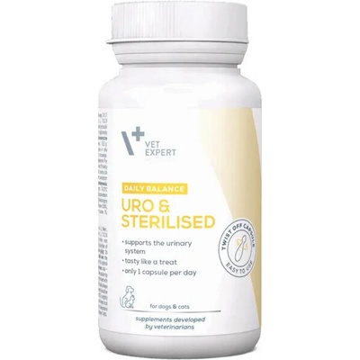VetExpert Uro&Sterilised výživový doplnok pre psy a mačky 30 kapsúl