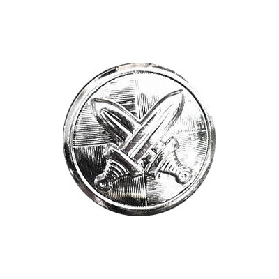 Gombík AČR so znakom 14mm STRIEBORNÝ