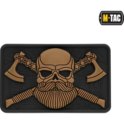 Nášivka M-Tac Bearded Skull 3D - coyote