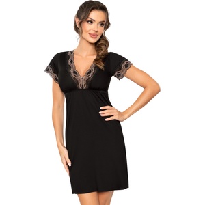 Donna Нощница Koszula-nocna-Hana-Black-CzarnyV-64923-Czarny - Бордо, размер S