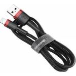 Baseus Cafule Cable durable nylon cord USB / Lightning QC3.0 2.4A 0.5M black-red (CALKLF-A19)
