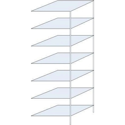 Extera.cz Hathor přístavbový, 230 x 75 x 60 cm, 1 100 kg, 7 polic, pozink 1336