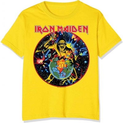 Iron Maiden tričko World Piece Tour Circle žlté