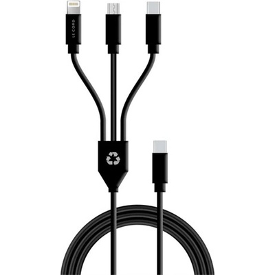 Le Cord LC1392 USB-C 3 in 1 multi, 1,2m, černý