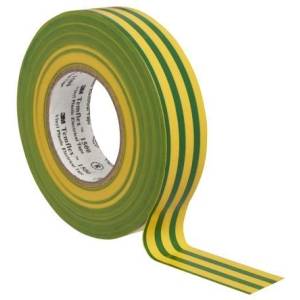 3M Temflex 1500 електроизолационна лента, 19 mm x 20 m, зелено-жълт (7000062295)