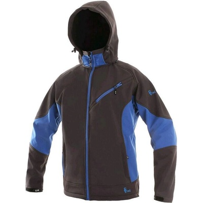 CANIS Pánska softshellová bunda SACRAMENTO sivo modrá