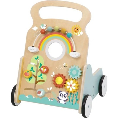 TookyToy Drevené detské chodítko s aktivitami