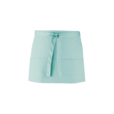 Premier Workwear Pracovní zástěra krátká s kapsami PR155 Aqua Pantone 344 60x33cm
