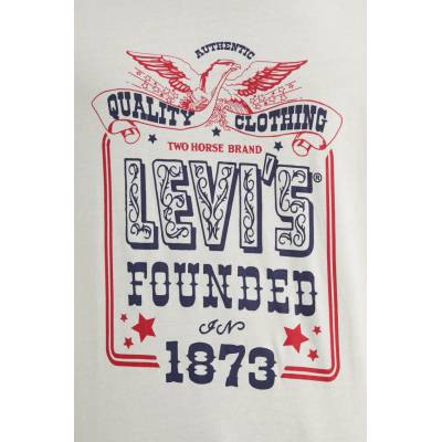 Levi's Памучна тениска Levi's SS RELAXED FIT TEE в бежово с принт 16143 (16143.1924)