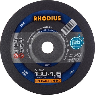 Řezný kotouč RHODIUS 180x1,5x22 XT67 PROline, ocel
