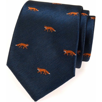 Kravata s oranžovou líškou