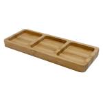Horecano CN-Продълговата бамбукова дъска за сервиране с 3 отделения 25, 5x10xh1, 9cm (0704) (01981185)