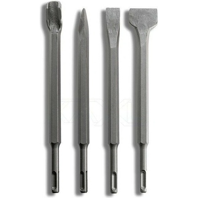 Sekáče SDS PLUS, sada 4ks, 250mm, plochý 20mm, plochý 40mm, špičatý, drážkovací, MAR-POL M23600