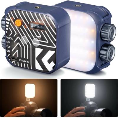K&F Concept 6W Bi-Colour LED Camera Light, 2500–9900 K, CRI 96+, Blue K&F Concept