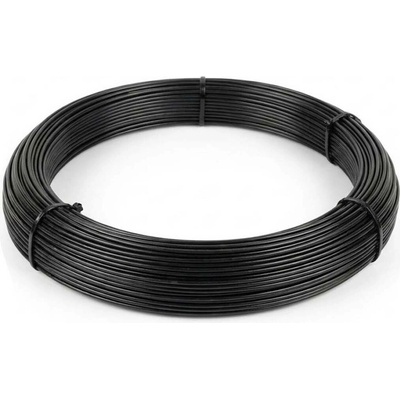 Napínací drát poplastovaný (Zn + PVC) - antracit, délka 52 m