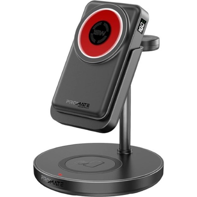 Promate Зарядна станция ProMate ROVERPACK 4 in 1 Charging station 10000mAh 15W MagSafe Charger PowerBank (6959144063669)