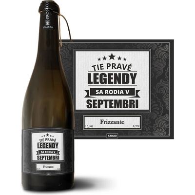 Sablio Tie pravé legendy sa rodia v septembri Prosecco biele suché šumivé víno 10,5 % 0,75 l (holá fľaša)