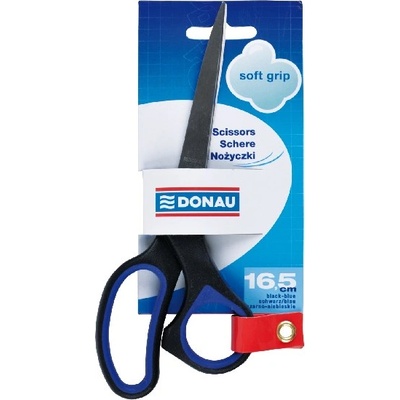 DONAU Офис ножица DONAU Soft Grip 16, 5cm черно-синя U7922301PL-10 (U7922301PL-10)