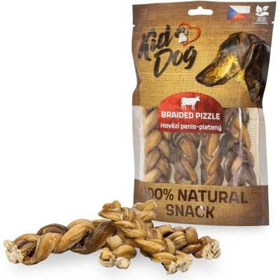 KIDDOG 100% Natural Snack говежди пенис, плетен 12 cm/200 g