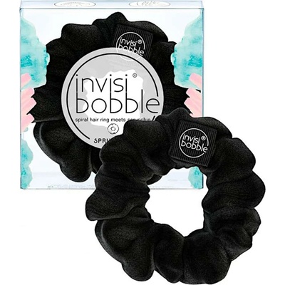 Ozdobná špirálová gumička Invisibobble Sprunchie True Black - čierna (IB-SP-HP10001)