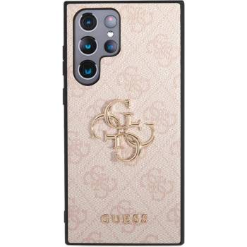GUESS Гръб Guess PU 4G Metal Logo Case за Samsung Galaxy S23 Ultra - Розов (3666339114954)