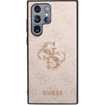 GUESS Гръб Guess PU 4G Metal Logo Case за Samsung Galaxy S23 Ultra - Розов (3666339114954)