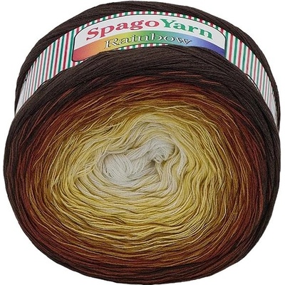 SpagoYarn Rainbow 250 g – 7 žlto-hnedá