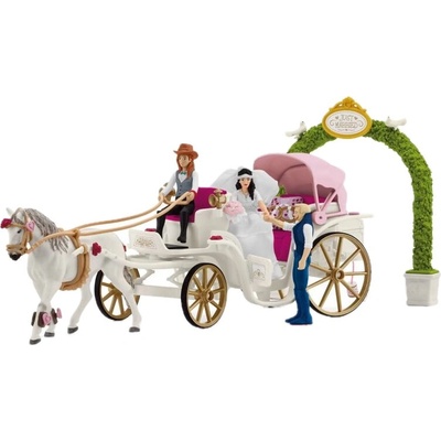 Schleich Игрален комплект Schleich - Сватбена карета (42641-72007)