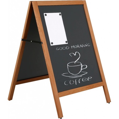 A-Z Reklama CZ Dřevěný poutač UWODD06078 s křídovou magnetickou tabulí 590 x 780 mm