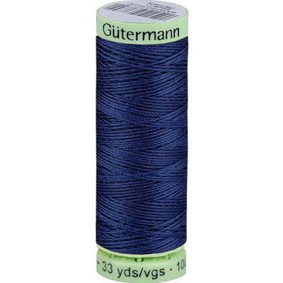 Polyesterové nitě Gütermann Jeans návin 30 m, střední, 013 modrá pařížská tmavá