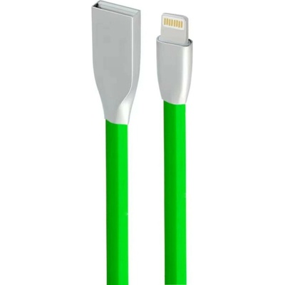 W-Star KBLTNGN1 SB Lightning silikonový 2,4A Premium 1m zelený