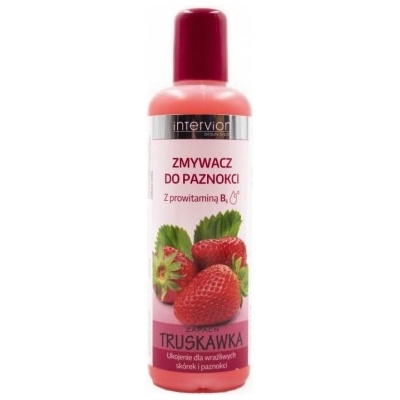 Intervion Nail Polish Remover Vitamin B5 - Лакочистител с провитамин B5 и аромат на ягода