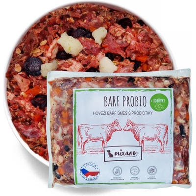 Mixáno BARF Hovězí s probiotiky 1 kg