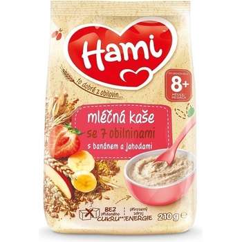 Hami mliečna so 7 obilninami s banánom a jahodami 210 g