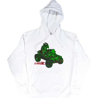 Gorillaz mikina Green Jeep Biela