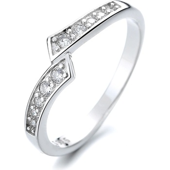 DELIS Пръстен от сребро 925, jw1370, елегантен дизайн с камъни, с родиево покритие (jw1370)